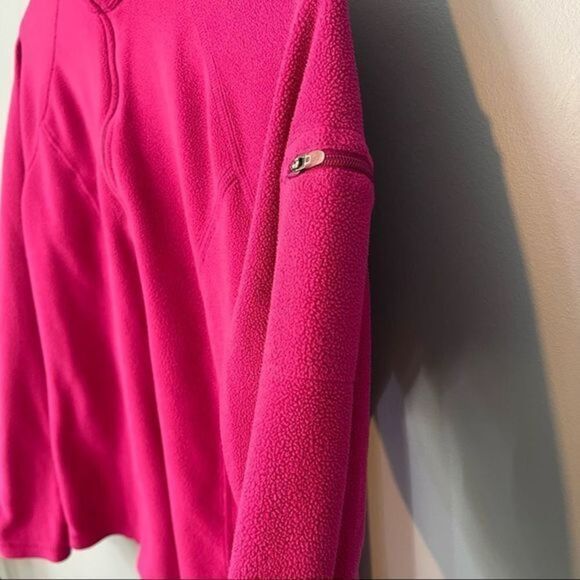 🔹5/$25🔹 L.L. Bean Pink‎ Quarter Zip Fleece Pullover. Long Sleeve. Small - Picture 5 of 9